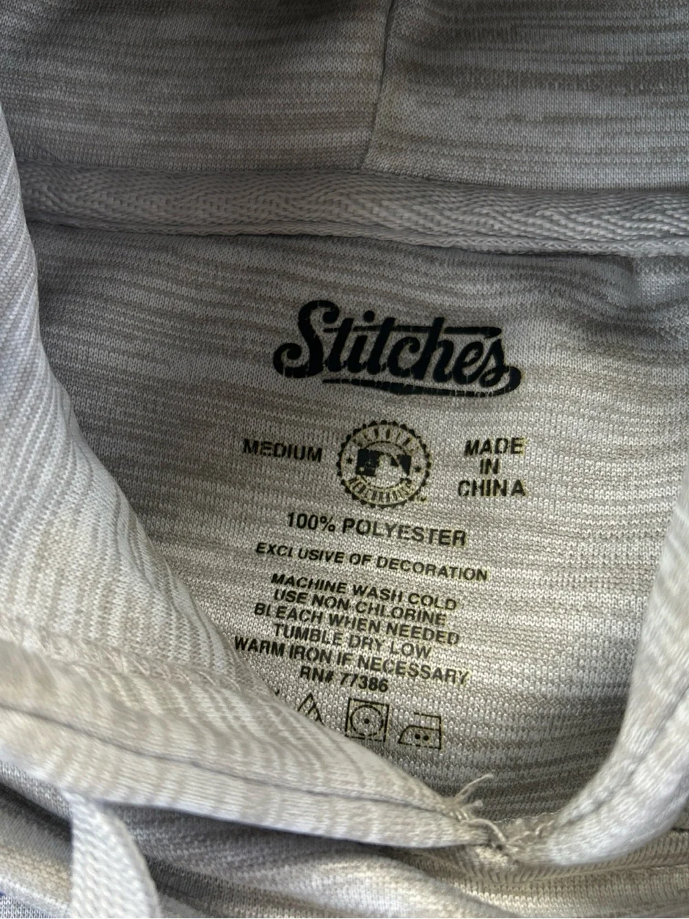 Stitches Kansas City Royals Light Gray Pullover Hoodie size Medium